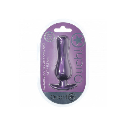 OUCH Curvy Anal Plug 11.7 cm Metallic Purple Butt Plug Butt Plugs