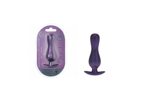 OUCH Curvy Anal Plug 11.7 cm Metallic Purple Butt Plug Default Title Butt Plugs