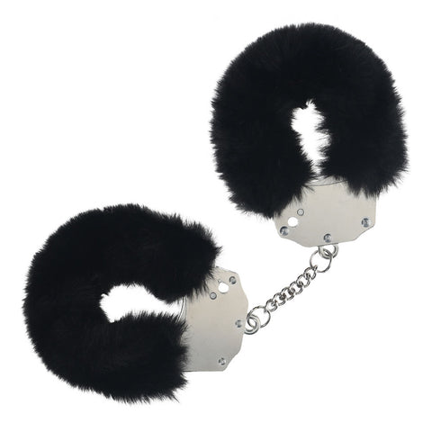 Ouch Heavy Duty Fluffy Cuffs Black Soft Restraints for Intimate Play > Bondage Gear > Restraints