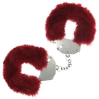 OUCH! Heavy-Duty Fluffy Cuffs – Soft Fluffy Restraints 10+ Colour Options Burgundy > Bondage Gear > Handcuffs