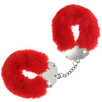 Ouch Heavy-Duty Fluffy Cuffs – Fluffy Handcuffs Restraints Red > Bondage Gear > Handcuffs