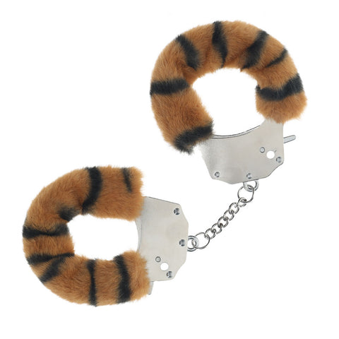 Ouch Heavy Duty Fluffy Cuffs Tiger Fluffy Restraints Default Title > Bondage Gear > Handcuffs