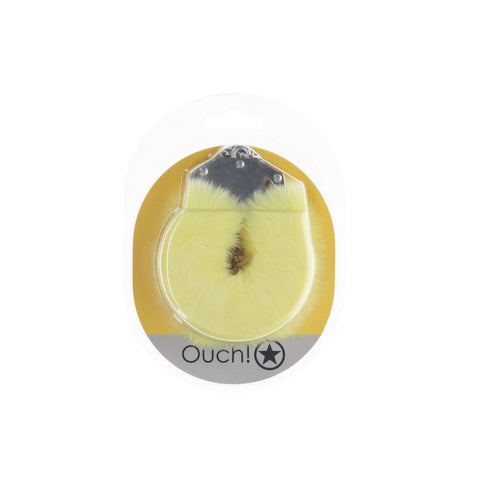 Ouch Heavy Duty Fluffy Cuffs Yellow Fluffy Restraints > Bondage Gear > Handcuffs