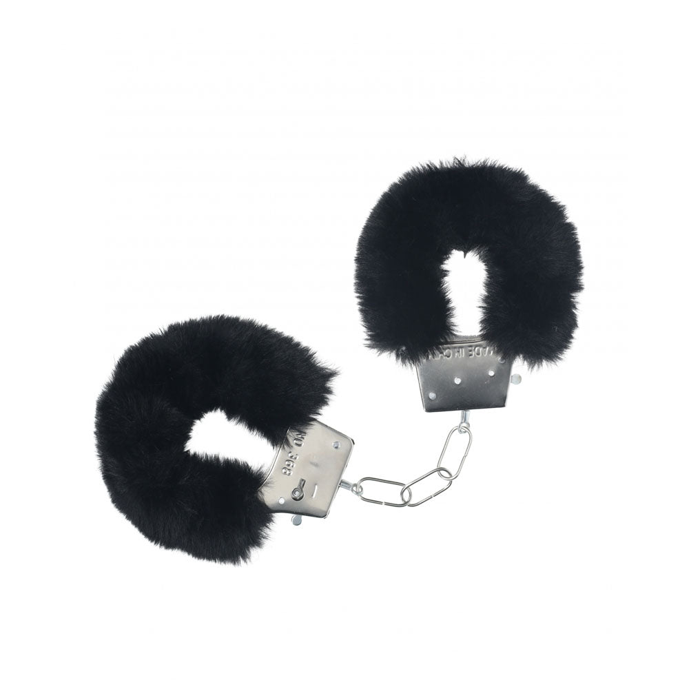 Ouch Classic Fluffy Cuffs – Fluffy Handcuff Restraints Black > Bondage Gear > Handcuffs