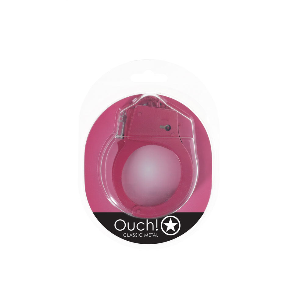 Ouch Classic Metal Cuffs Pink Restraints > Bondage Gear > Handcuffs