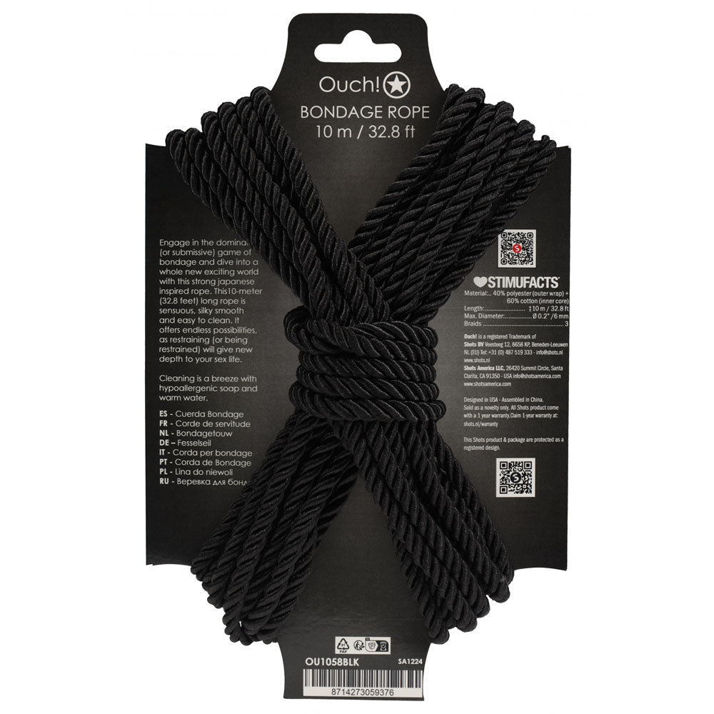 Ouch Bondage Rope 10 Meter Nylon Bondage Rope for Safe and Thrilling Adventures Rope