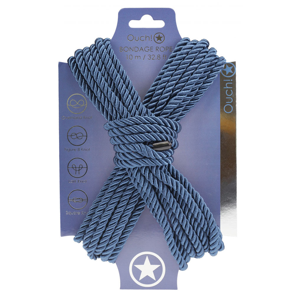 Ouch! Bondage Rope (Navy) – 10 Metre Nylon Bondage Rope Blue Rope