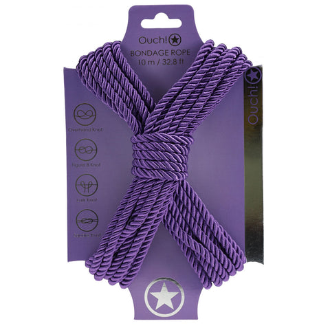 Ouch! Nylon Bondage Rope – 10 Metre Length Bondage Rope Purple Rope