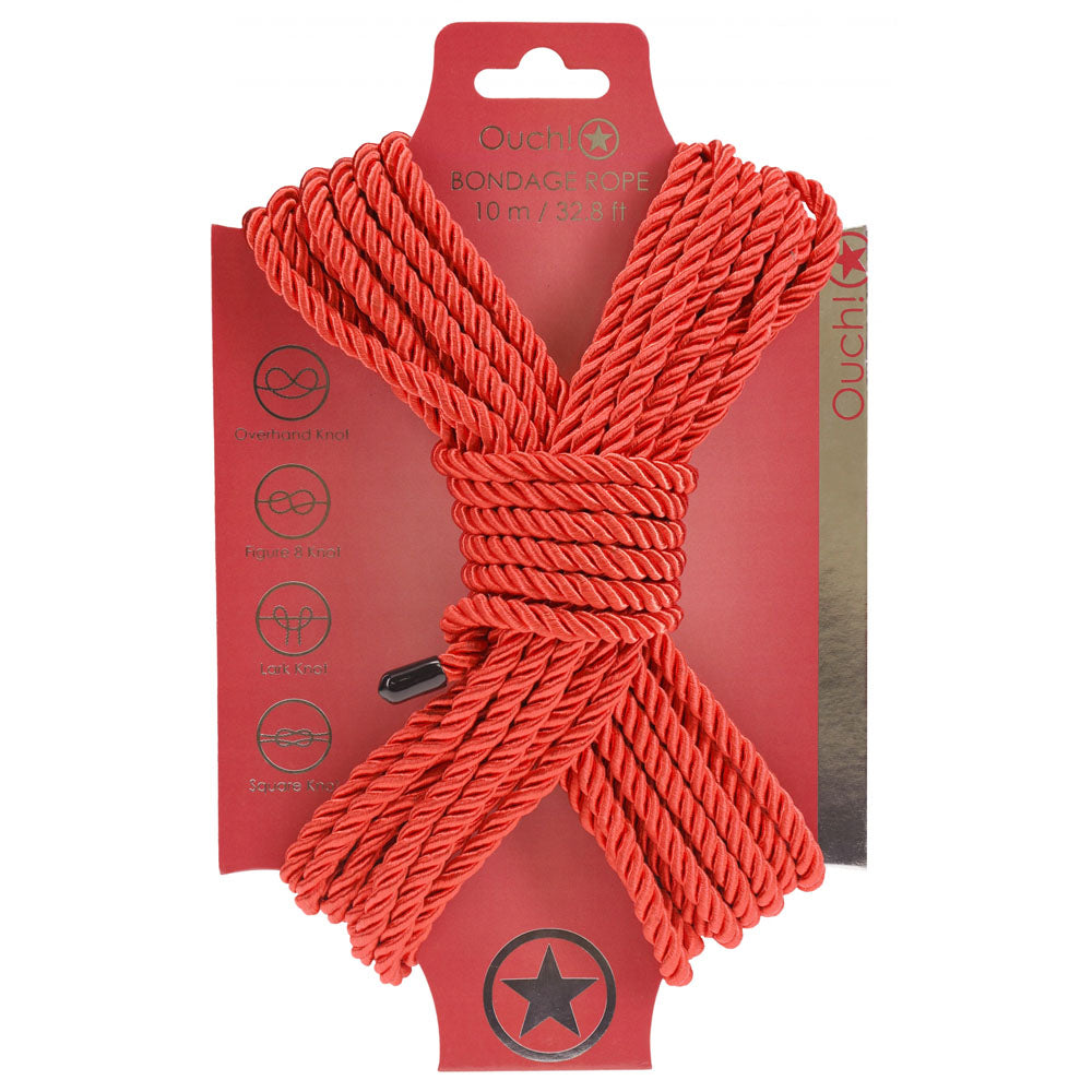 Ouch! Bondage Rope – 10 Metre Nylon Bondage Rope Red Rope