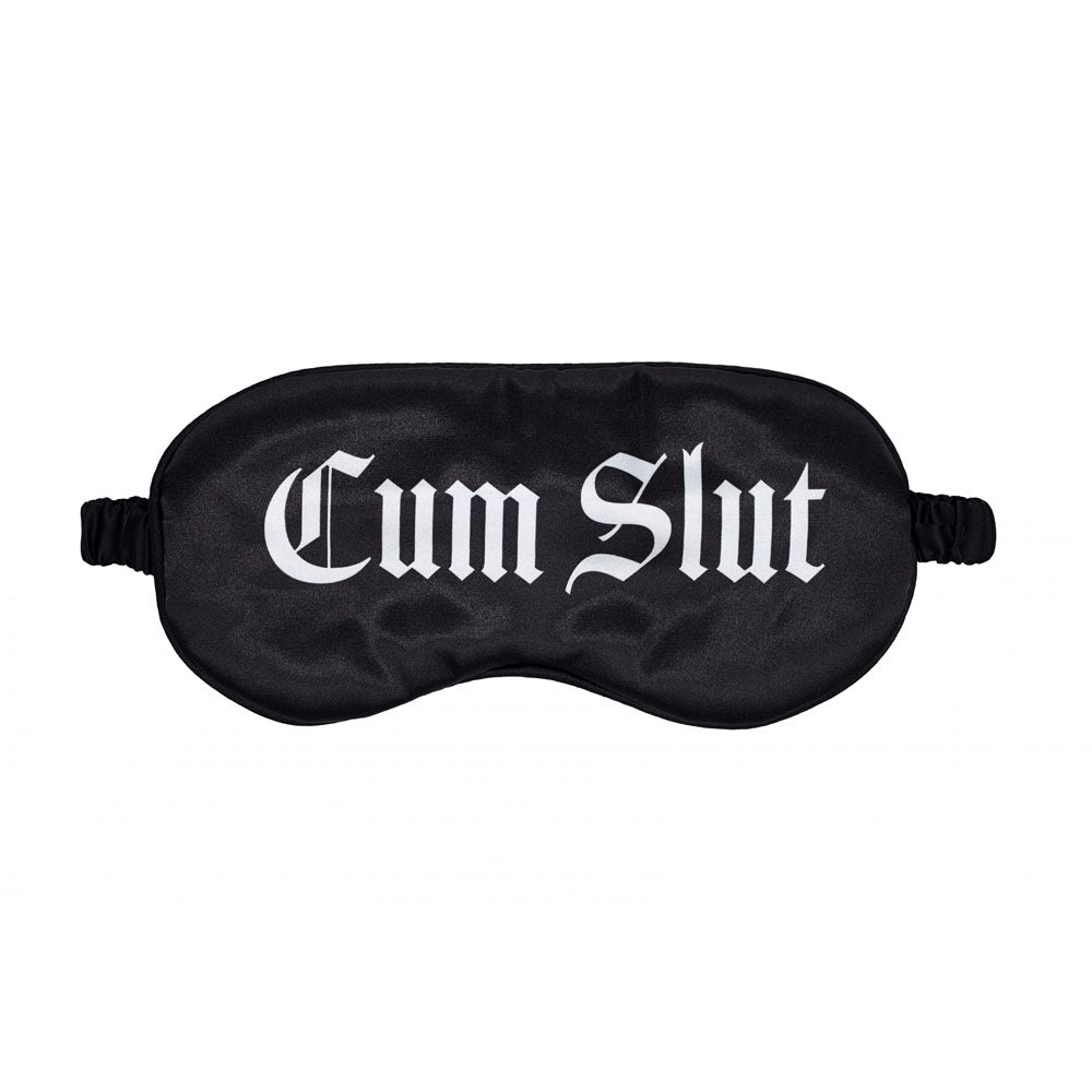 Ouch Satin Mask – "Cum Slut" Printed Luxurious Eye Mask > Bondage Gear > Blindfolds
