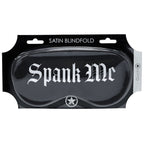 Ouch! Satin Mask – "Spank Me" Printed Eye Mask Black > Bondage Gear > Blindfolds
