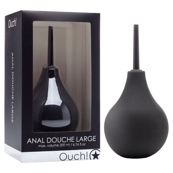Ouch Anal Douche Large 200 Milliliters For Personal Hygiene Black Douches