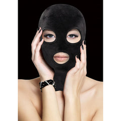 Ouch! Velvet & Velcro Mask with Eye and Mouth Opening -  Hood