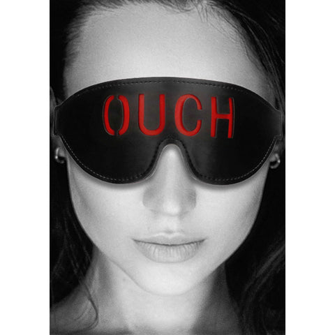 Ouch White Bonded Leather Eye Mask Ouch Eye Restraint Masks