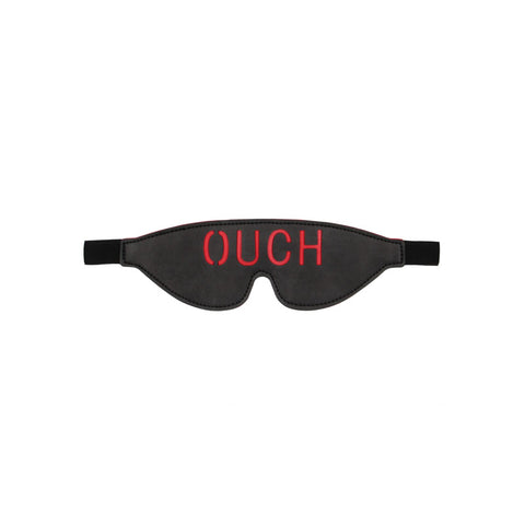 Ouch White Bonded Leather Eye Mask Ouch Eye Restraint Masks