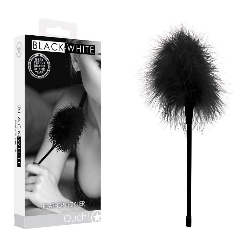 Ouch! White Feather Tickler – Feather Crop Black > Bondage Gear > Ticklers
