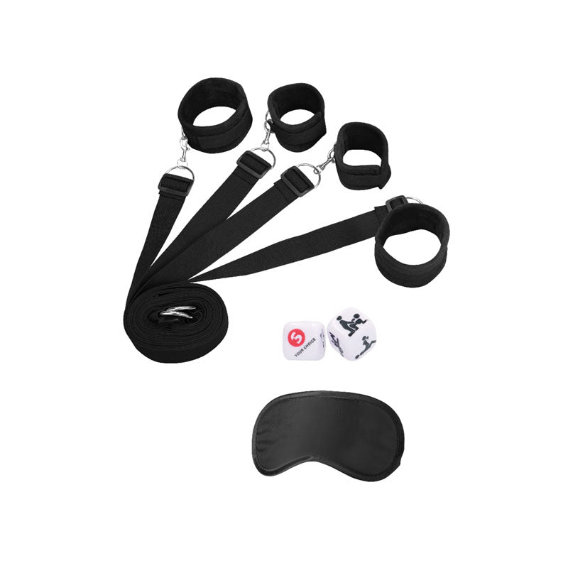 Ouch White Bed Bindings Restraint System – Durable Bed Restraints with Neoprene-Lined Cuffs > Bondage Gear > Bed Restraints