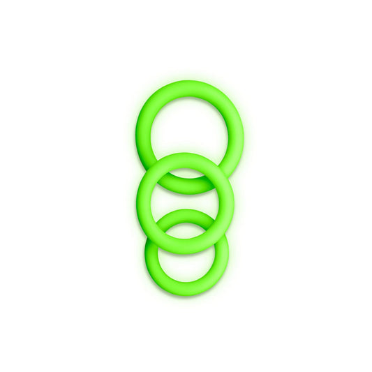 Glow In The Dark Cock Ring Set -  Set of 3