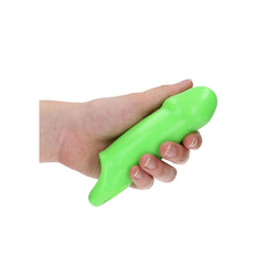 OUCH! Glow In The Dark Smooth Thick Penis Extension Sleeve - 15.5 cm