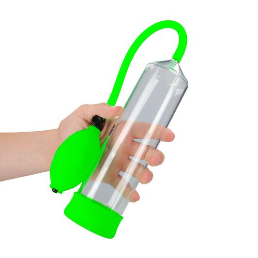 OUCH! Glow In The Dark Classic Penis Pump - Clear/ Penis Pump PUMPS