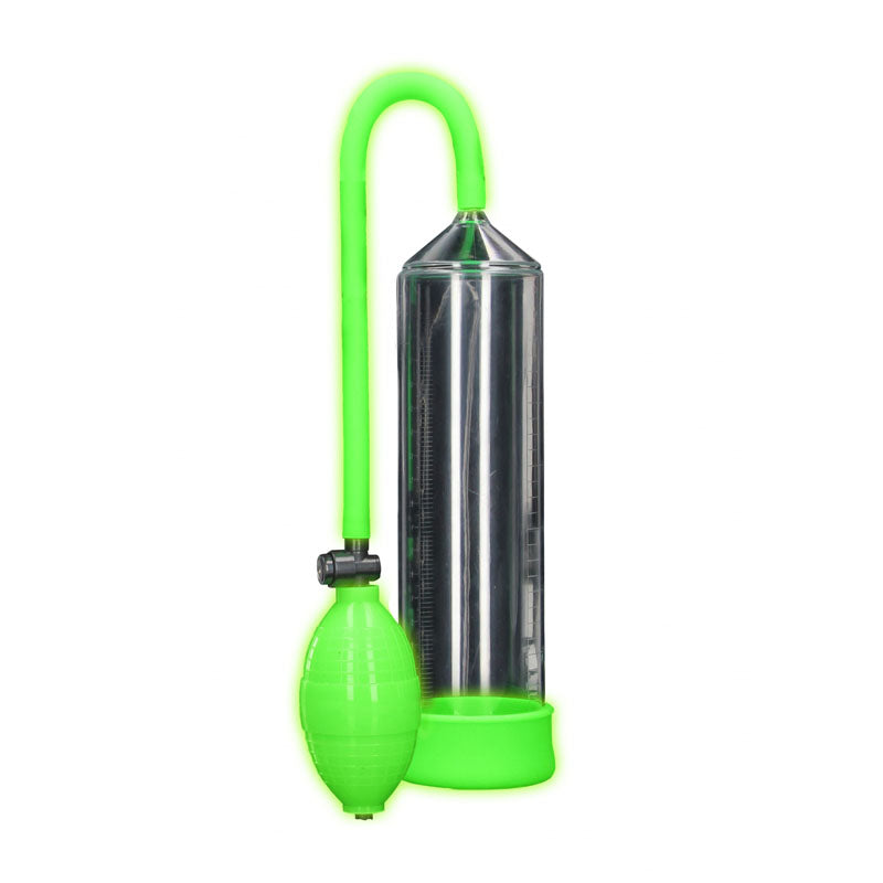Ouch Glow In The Dark Classic Penis Pump Clear Adult Sex Toy PUMPS