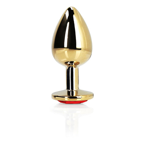 Ouch Heart Gem Gold Butt Plug Large > Anal Range > Jewel Butt Plugs