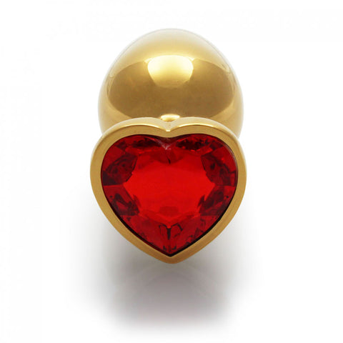 Ouch Heart Gem Gold Butt Plug Large > Anal Range > Jewel Butt Plugs