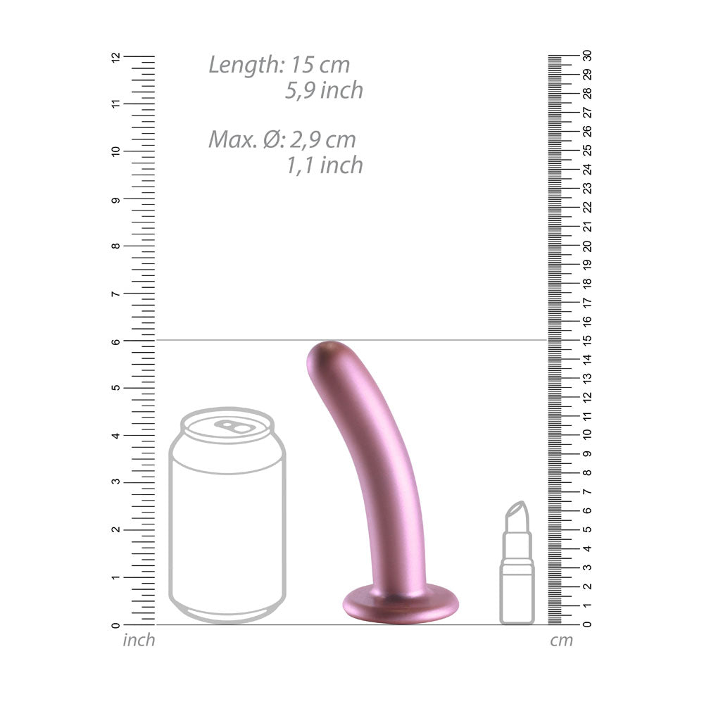 Ouch Smooth Silicone G Spot Dildo 6 Inch 14 5 Centimeter Dongs Neutral