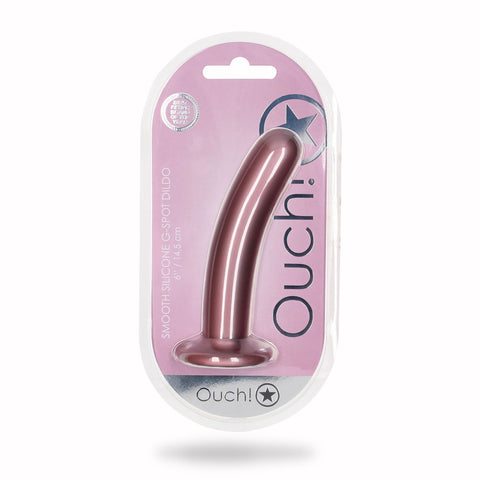 Ouch Smooth Silicone G Spot Dildo 6 Inch 14 5 Centimeter Dongs Neutral