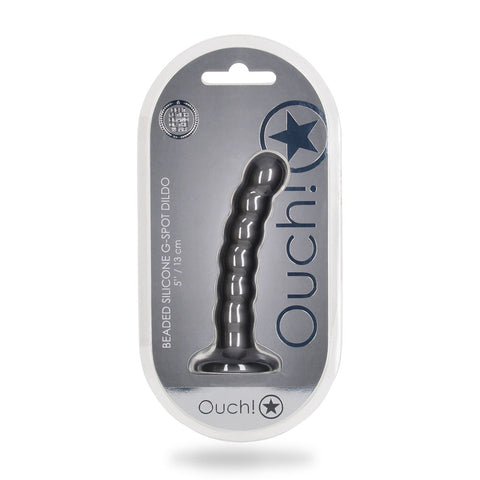 Ouch Beaded Silicone G Spot Dildo 5 Inch 13 Centimeters Dongs Neutral