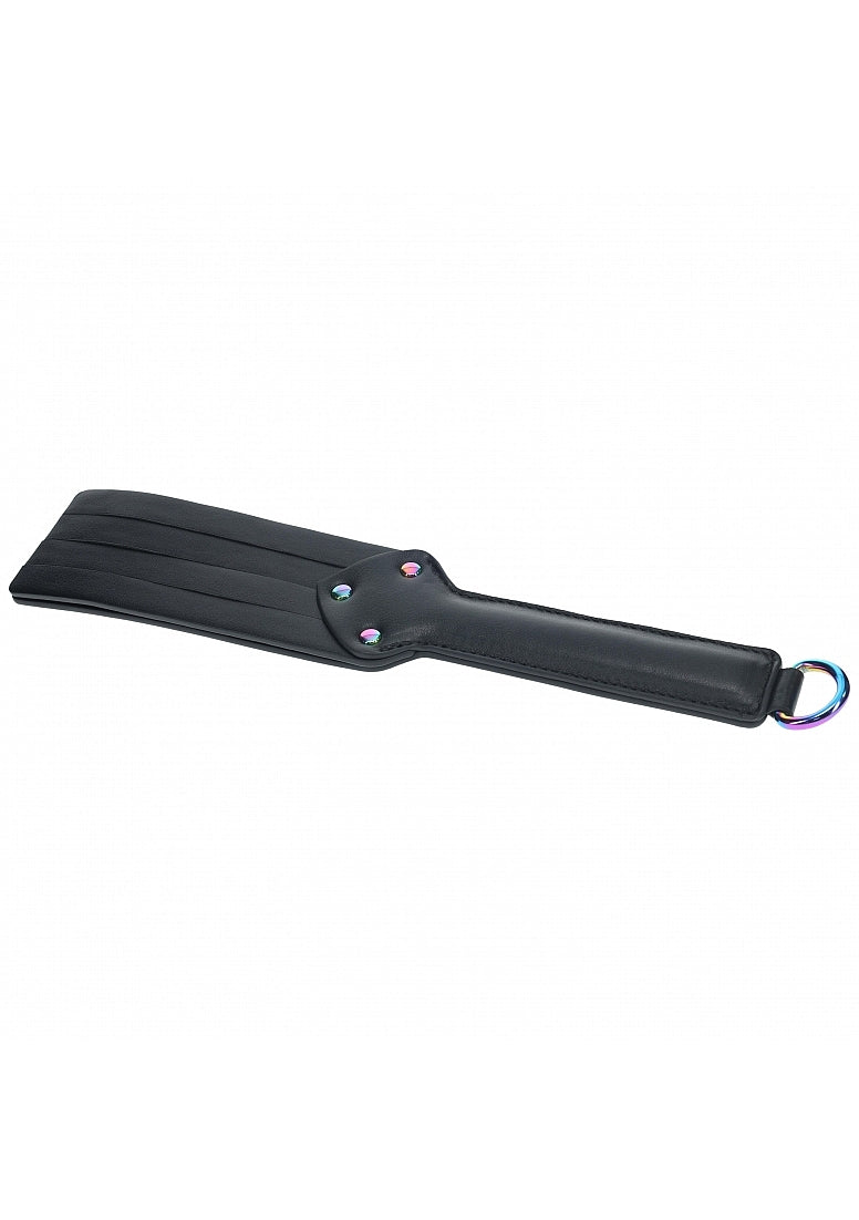 Ouch Venice Collection Paddle Black PU Leather with Iridescent Hardware Default Title > Bondage Gear > Paddles
