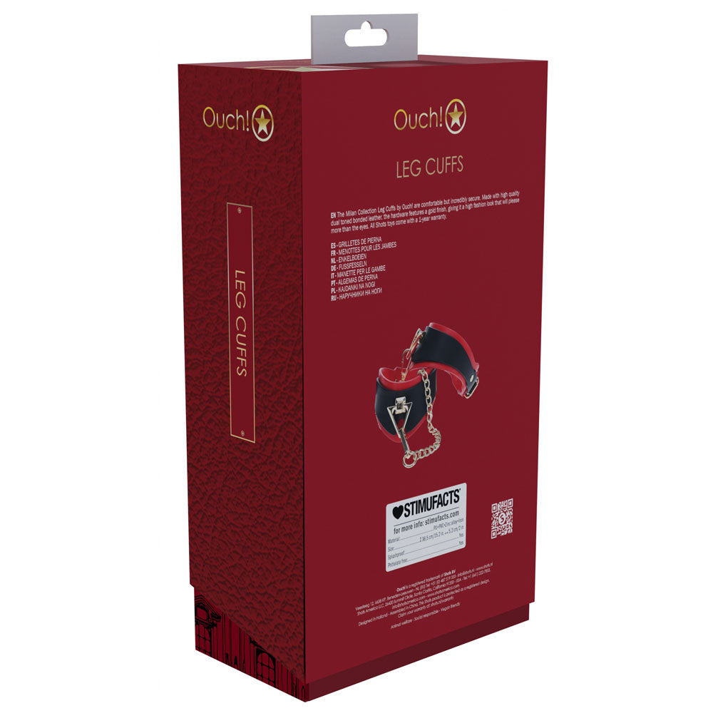 Ouch Milan Collection Leg Cuffs Secondary image