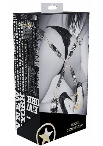 Ouch! NY Collection Hogtie Connectors PU Leather with Iridescent Hardware Default Title > Bondage Gear > Restraints