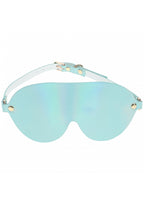 Ouch! Paris Collection Light Blue PU Leather Blindfold with Iridescent Hardware Default Title > Bondage Gear > Blindfolds