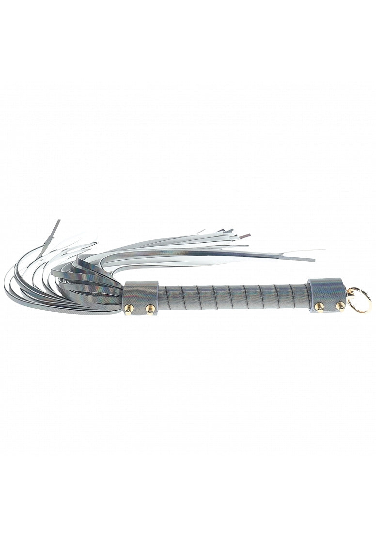 Ouch Paris Collection Flogger With Iridescent PU Leather Handle and Whip Strips Default Title Whips & Paddles
