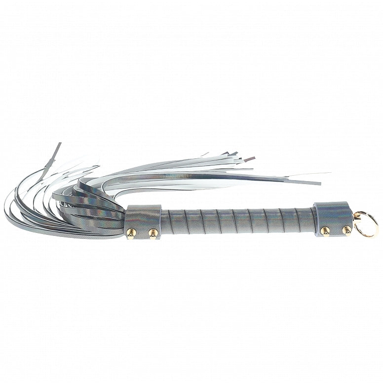 Ouch Paris Collection Flogger With Iridescent PU Leather Handle and Whip Strips Default Title > Bondage Gear > Whips & Floggers