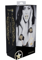Ouch London Collection Handcuffs with Black PU Leather and Iridescent Hardware Default Title > Bondage Gear > Restraints