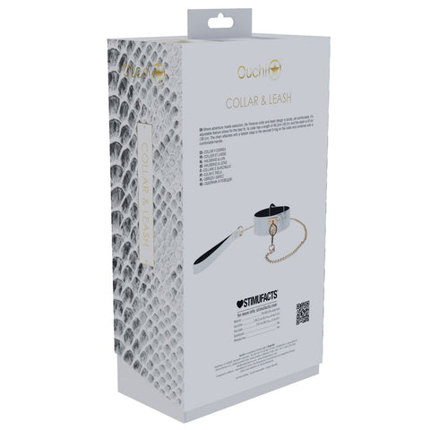 Ouch Florence Collection PU Leather Collar with Leash Set > Bondage Gear > Collars