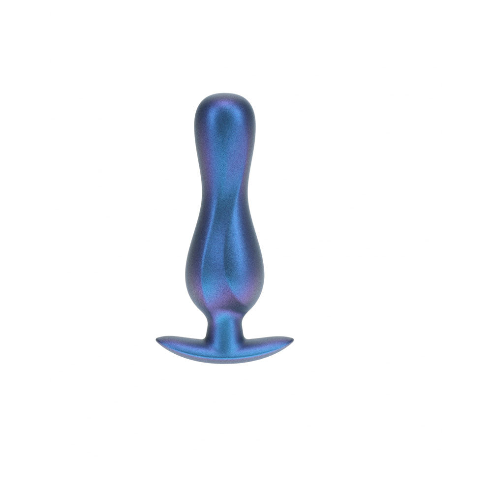 OUCH! Curvy Anal Plug 11.7 cm Metallic Blue Silicone Butt Plug > Anal Range > Butt Plugs