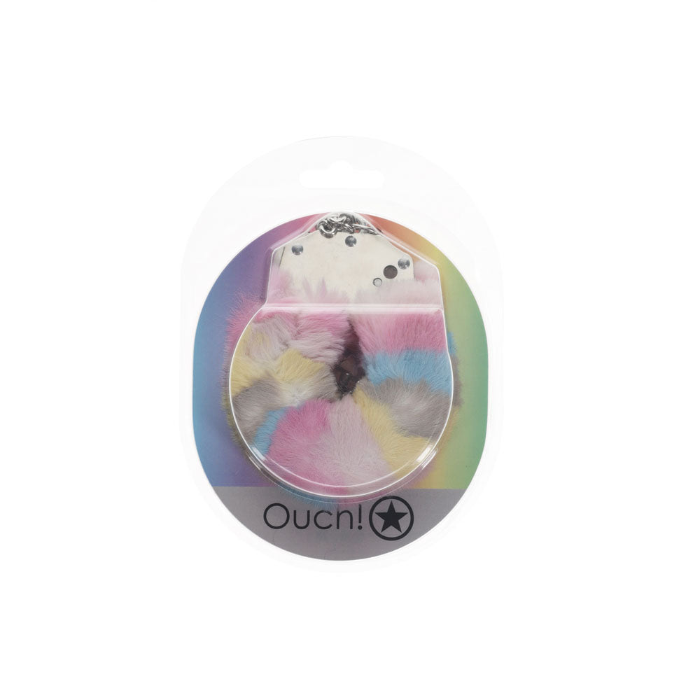 OUCH! Heavy-Duty Fluffy Cuffs Multicolour 2 Restraints Secondary image