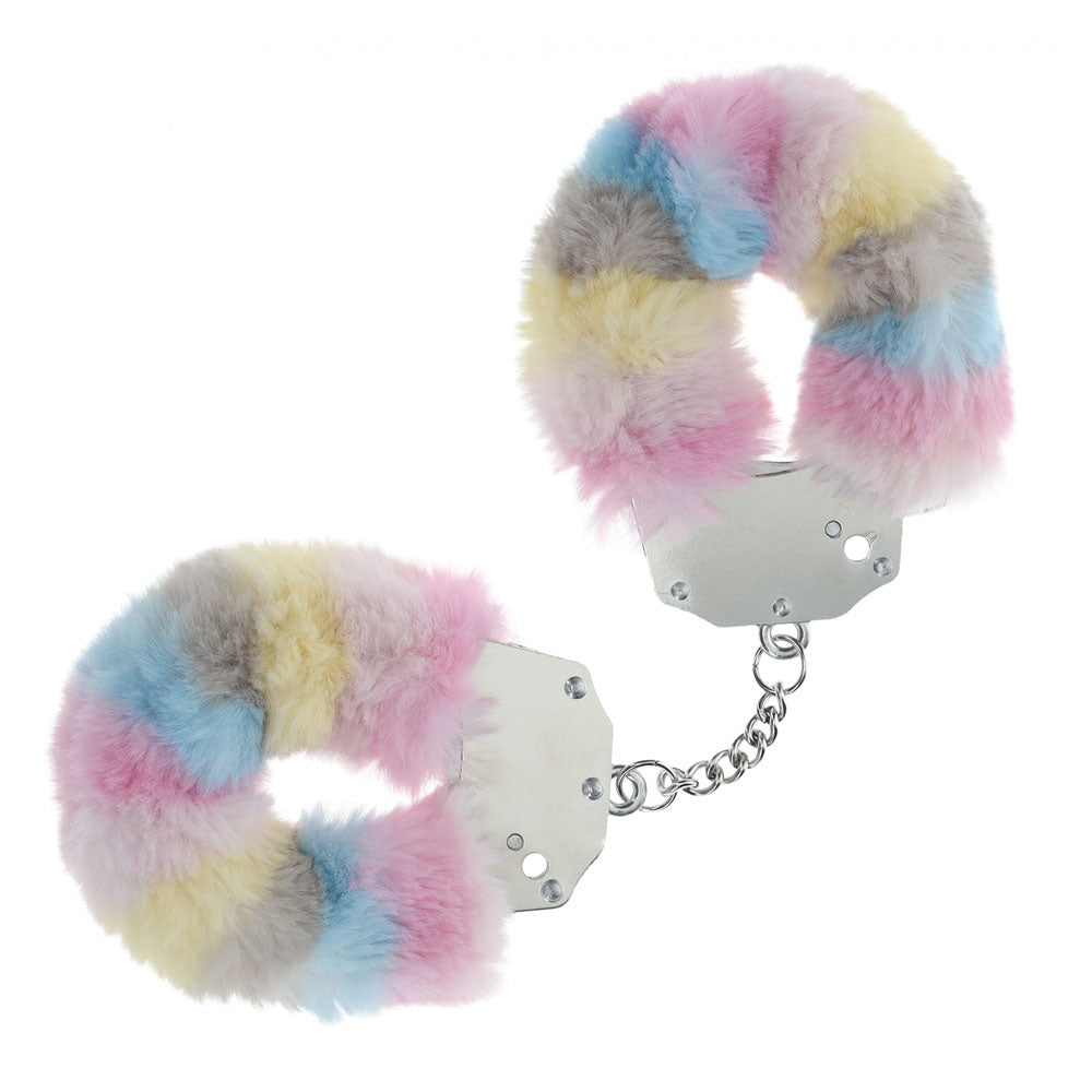 OUCH! Heavy-Duty Fluffy Cuffs Multicolour 2 Restraints > Bondage Gear > Handcuffs