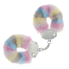 OUCH! Heavy-Duty Fluffy Cuffs – Soft Fluffy Restraints 10+ Colour Options Pastel Multi > Bondage Gear > Handcuffs