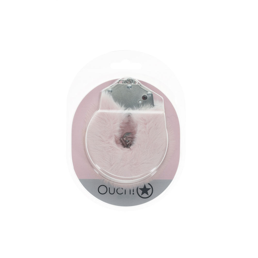 Ouch! Heavy-Duty Fluffy Cuffs (Powder) – Fluffy Restraints Secondary image