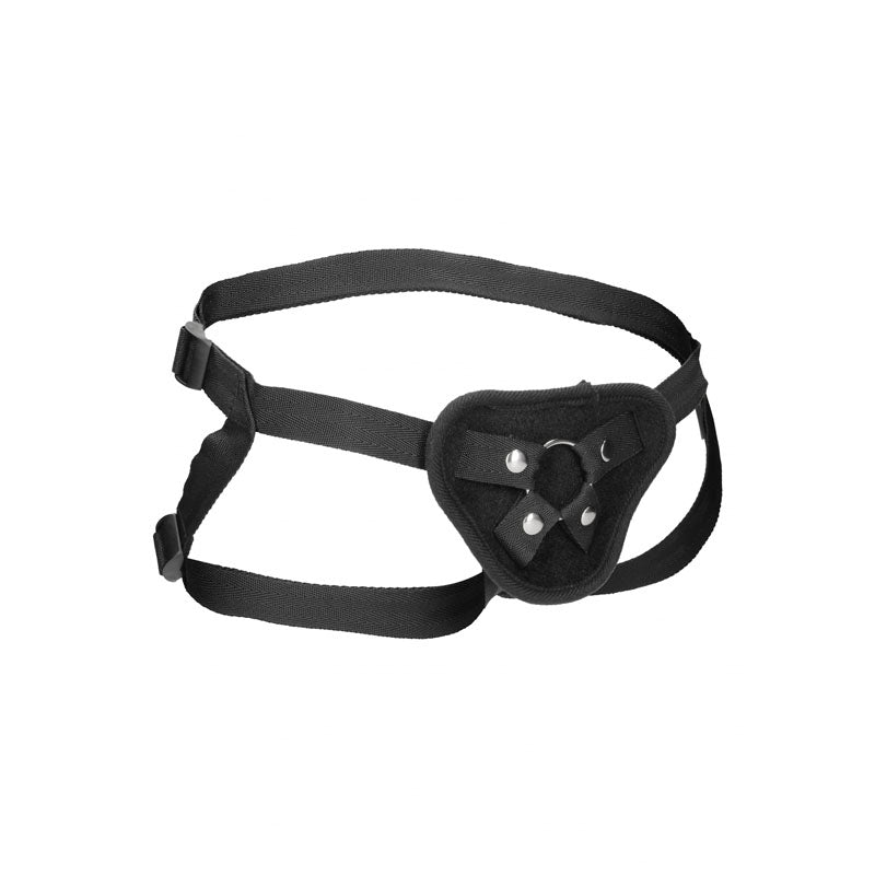 OUCH! Velvet & Velcro Adjustable Strap-On Harness with O-Ring STRAP-ONS