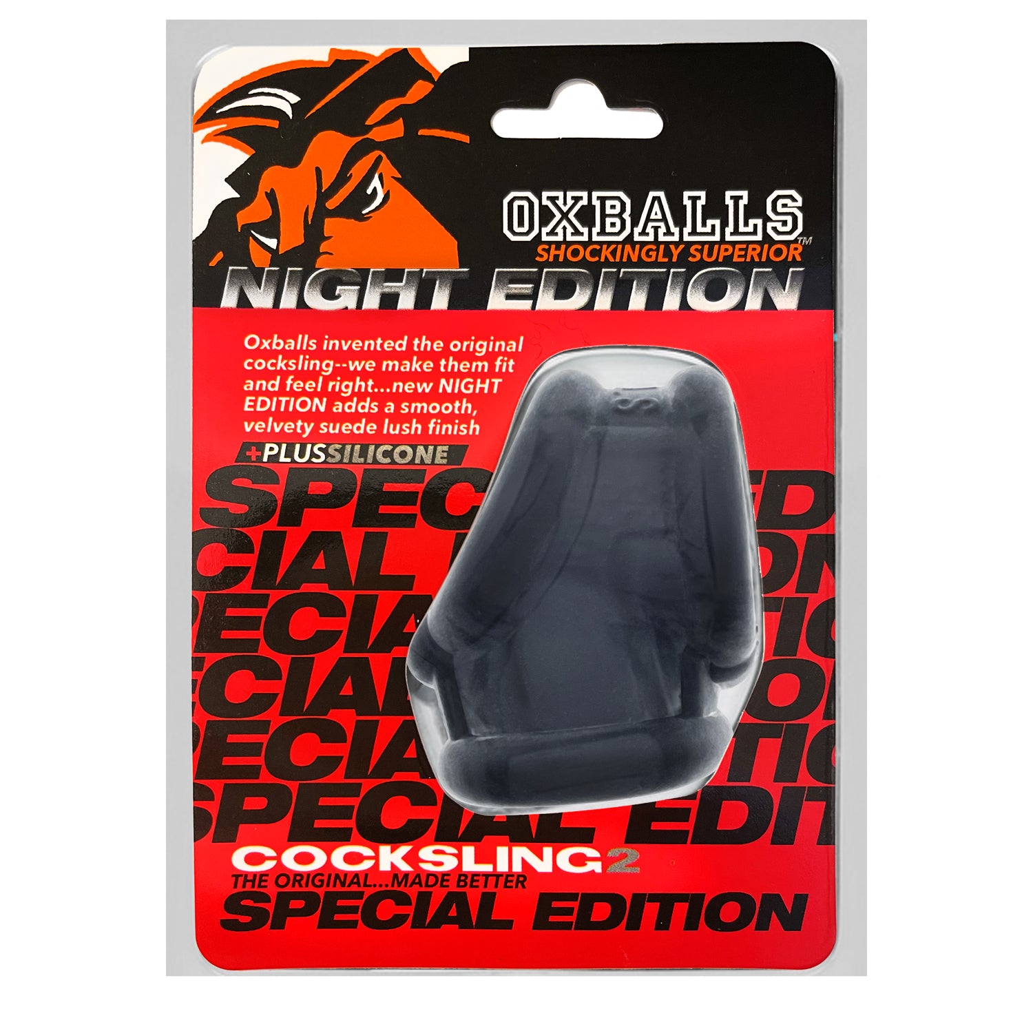 OXBALLS COCKSLING-2 Cocksling Plus Silicone Special Edition Night – Superior Comfort and Durability > Cock Ring > Sling
