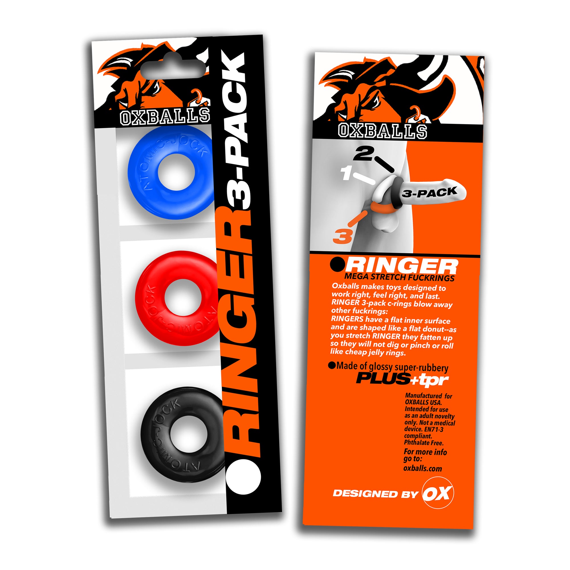 Ringer Thick Jelly Cockring 3 Pc Multicolor – Supportive Cockring Set > Cock Ring > Sets