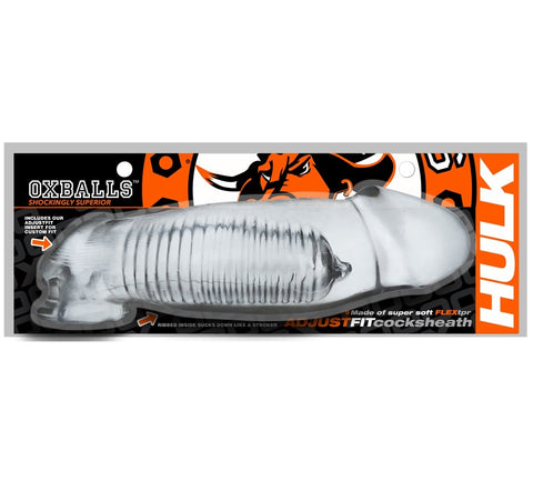Hulk Gargantic Cocksheath Clear 11in Length 2.5in Width Clear One Size SLEEVES