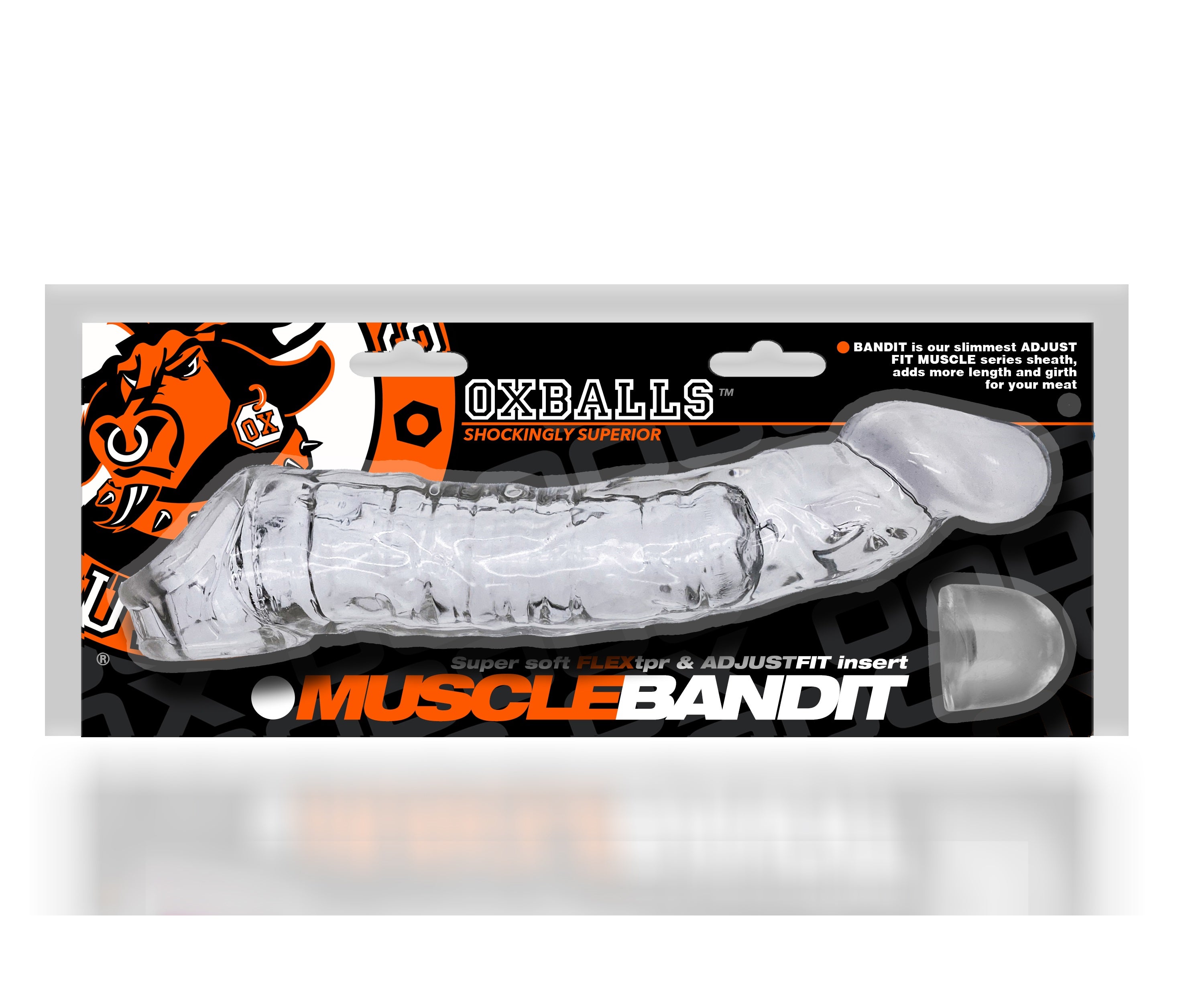 Muscle Bandit Slimmest Fit Cocksheath Clear 8.5in Length Clear One Size SLEEVES