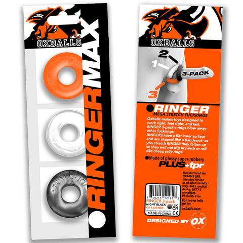 Oxballs Ringer Max 3 Pack Hazzard COCK RING Set