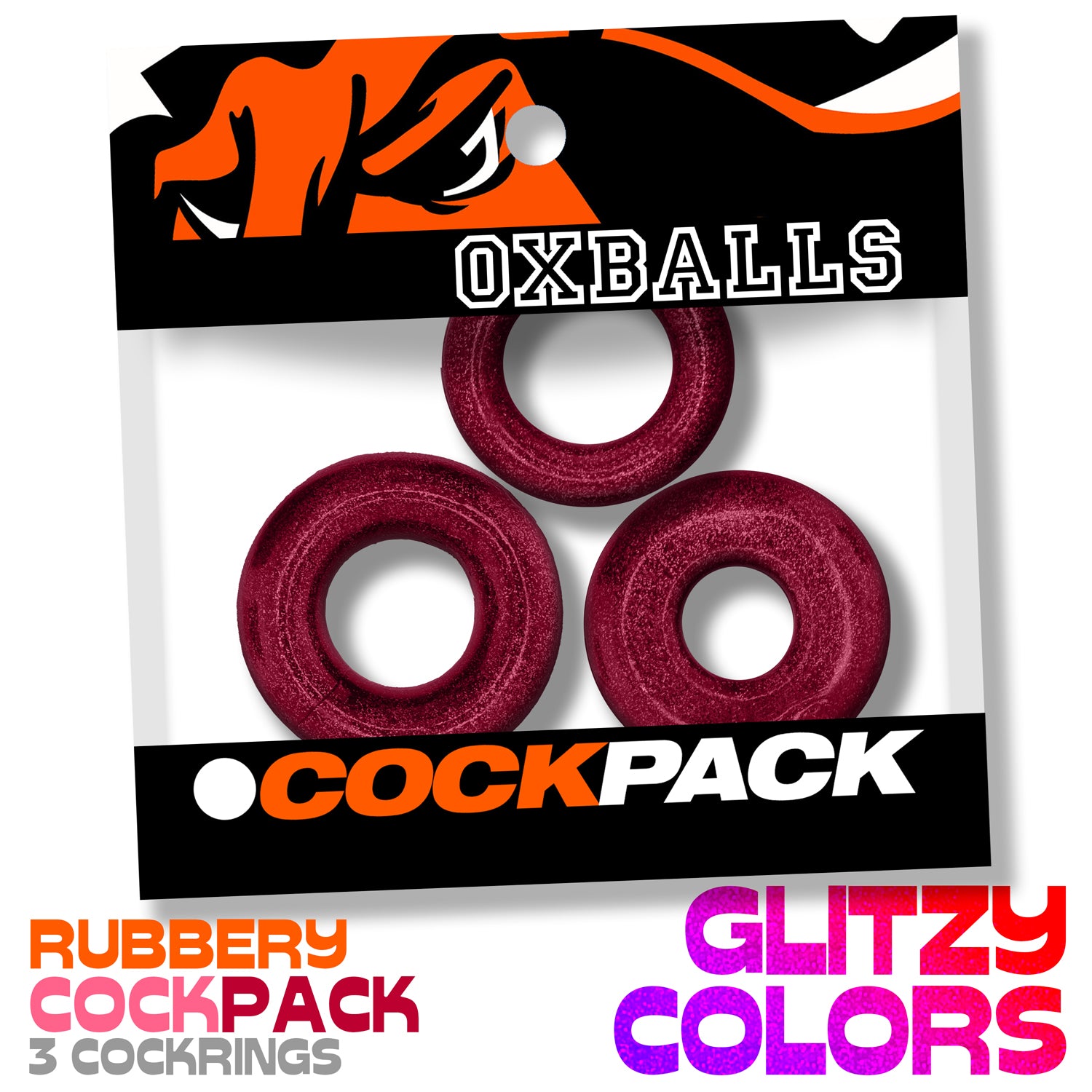 Oxballs Cockpack (Cherry Lips) – Multi-Design 3-Pack Cock Rings Default Title > Cock Ring > Sets Main image